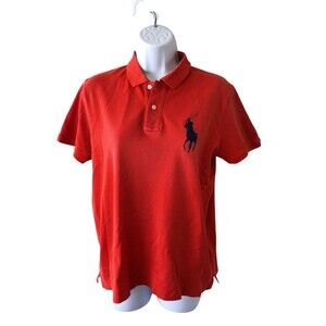 Polo Ralph Lauren Shirt Short Sleeve Custom Slim Fit Mesh Cotton Big Pony Medium